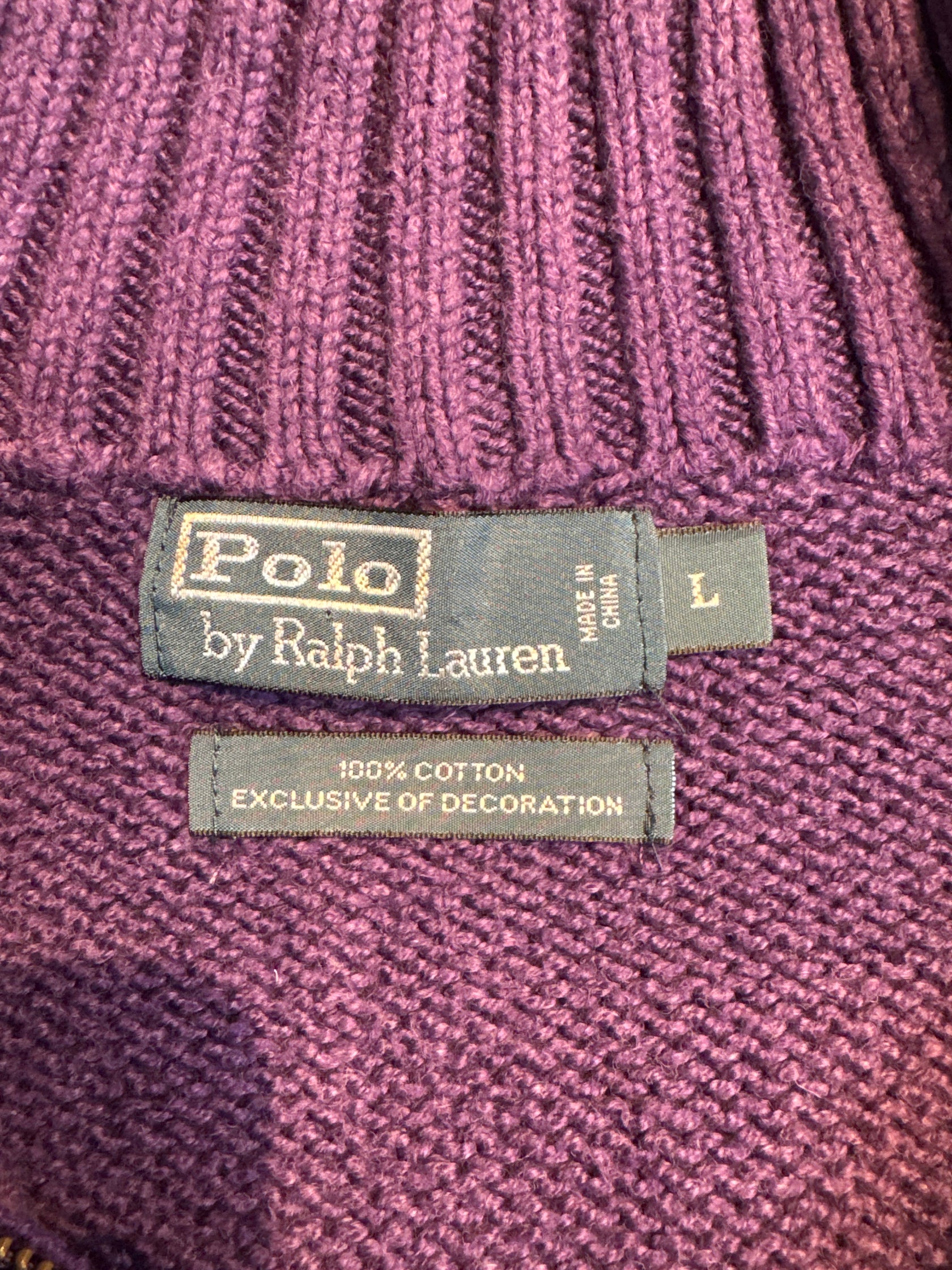 90's「RALPH LAUREN」ハーフジップニット