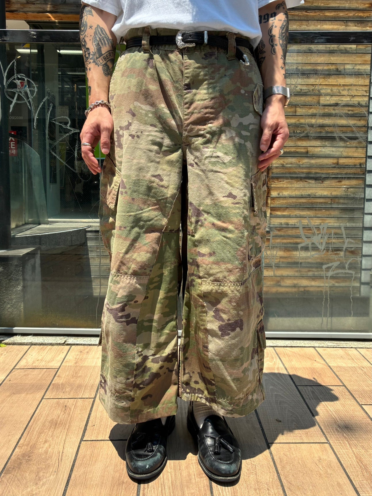 REMAKE WIDE ARMY PANTS