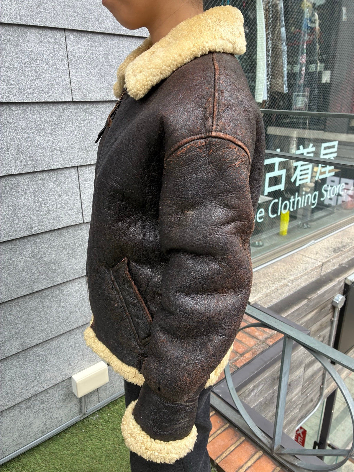 70's~80's「THE PILOT」ムートンフライトジャケット