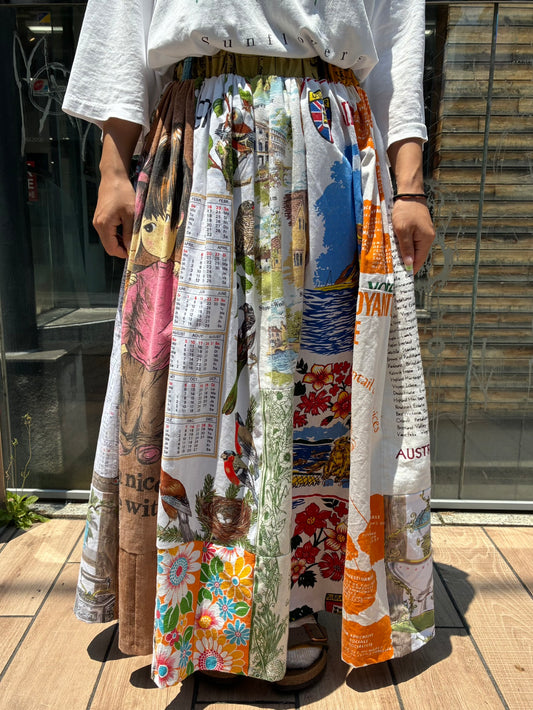 REMAKE FABRIC PRINT SKIRT