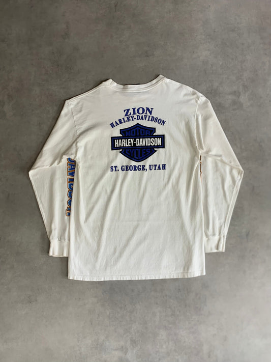 00's HARLEY DAVIDSON「Bar&Shield」ハーレーロングTシャツ