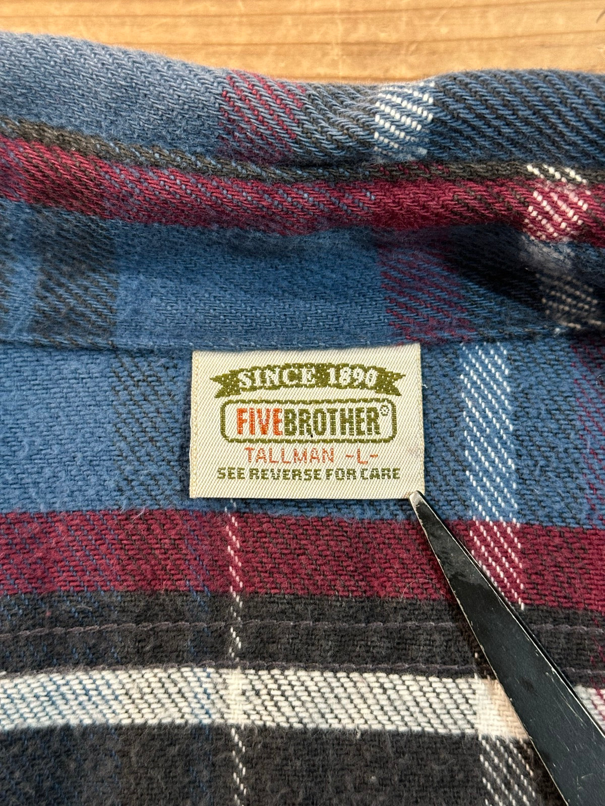 80's FIVE BROTHER USA製 フランネルシャツ