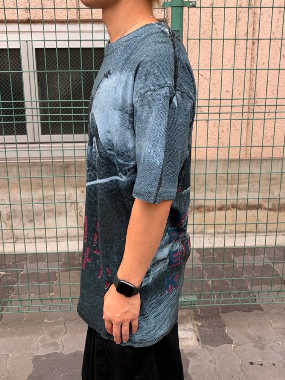 90's OCEAN PACIFIC「総柄」USA製 サーフTシャツ