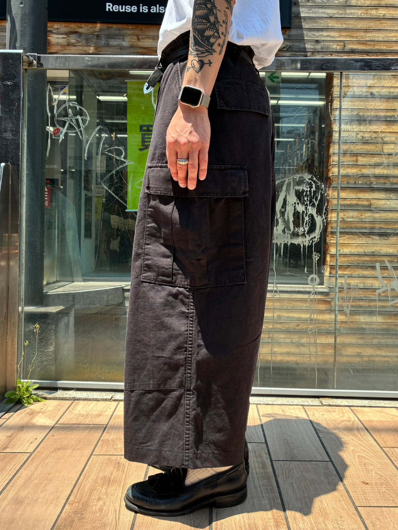 REMAKE WIDE CARGO WORK PANTS