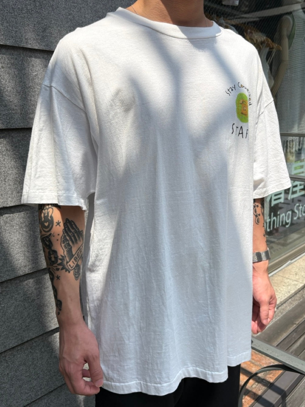 90's AT&T「Stay Connected STAFF」USA製 企業Tシャツ