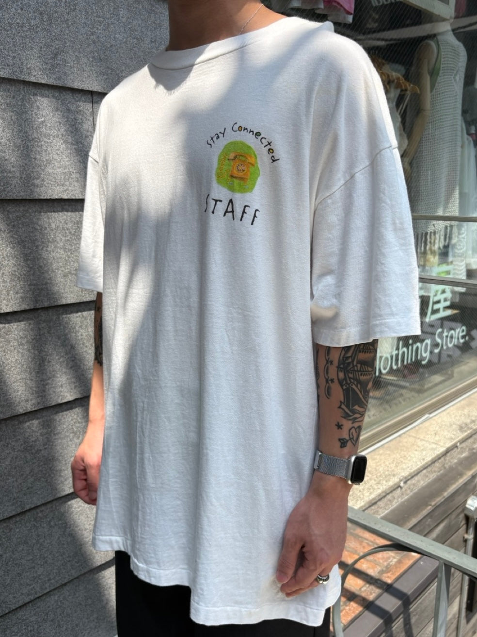 90's AT&T「Stay Connected STAFF」USA製 企業Tシャツ