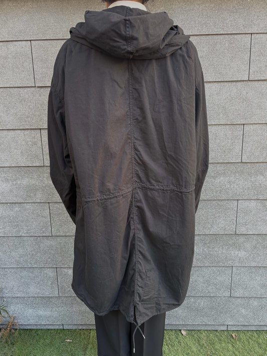 70's~ U.S.ARMY「Snow Camo」ブラックオーバーダイ フィッシュテールパーカー