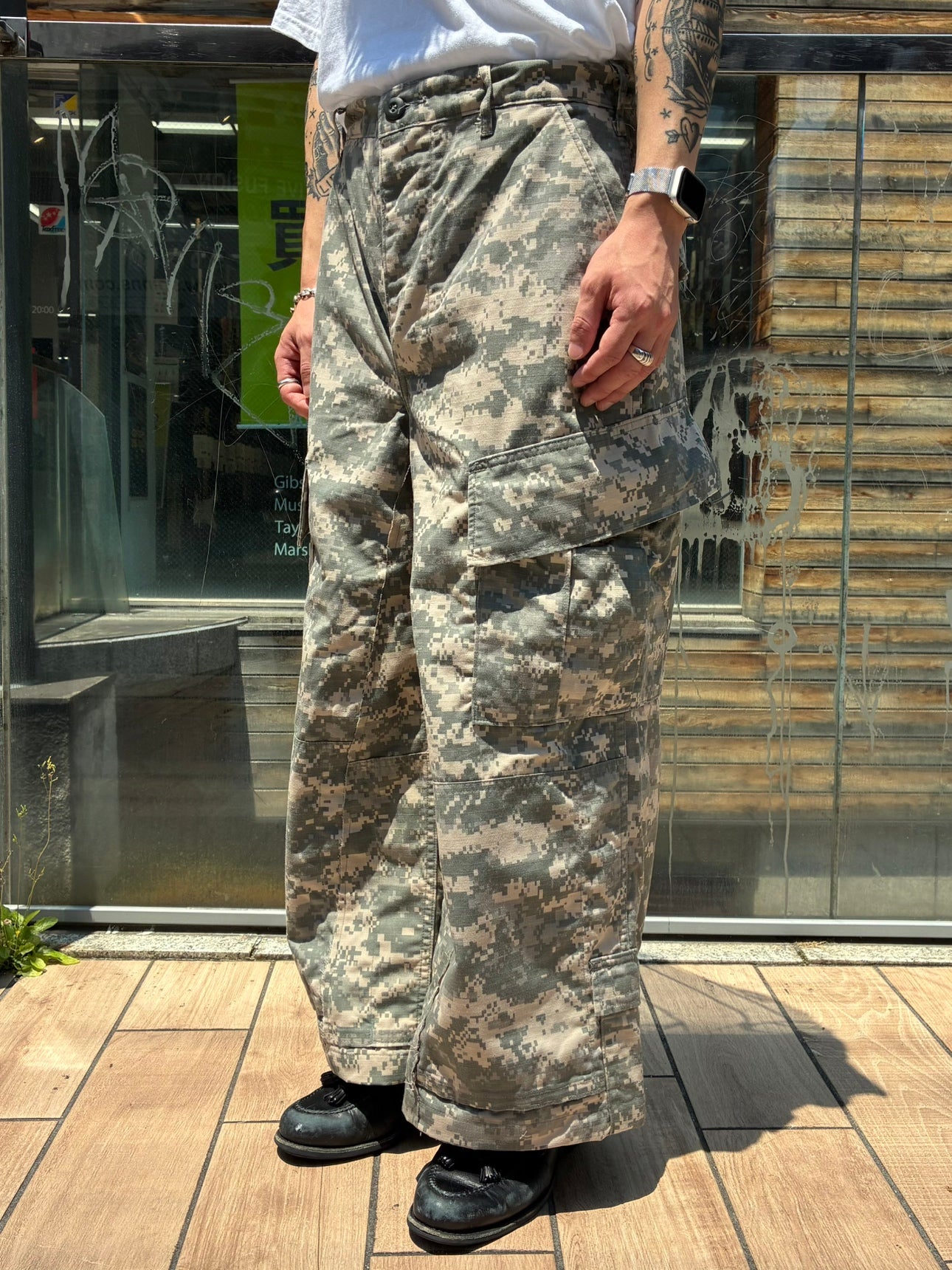 REMAKE WIDE ARMY PANTS