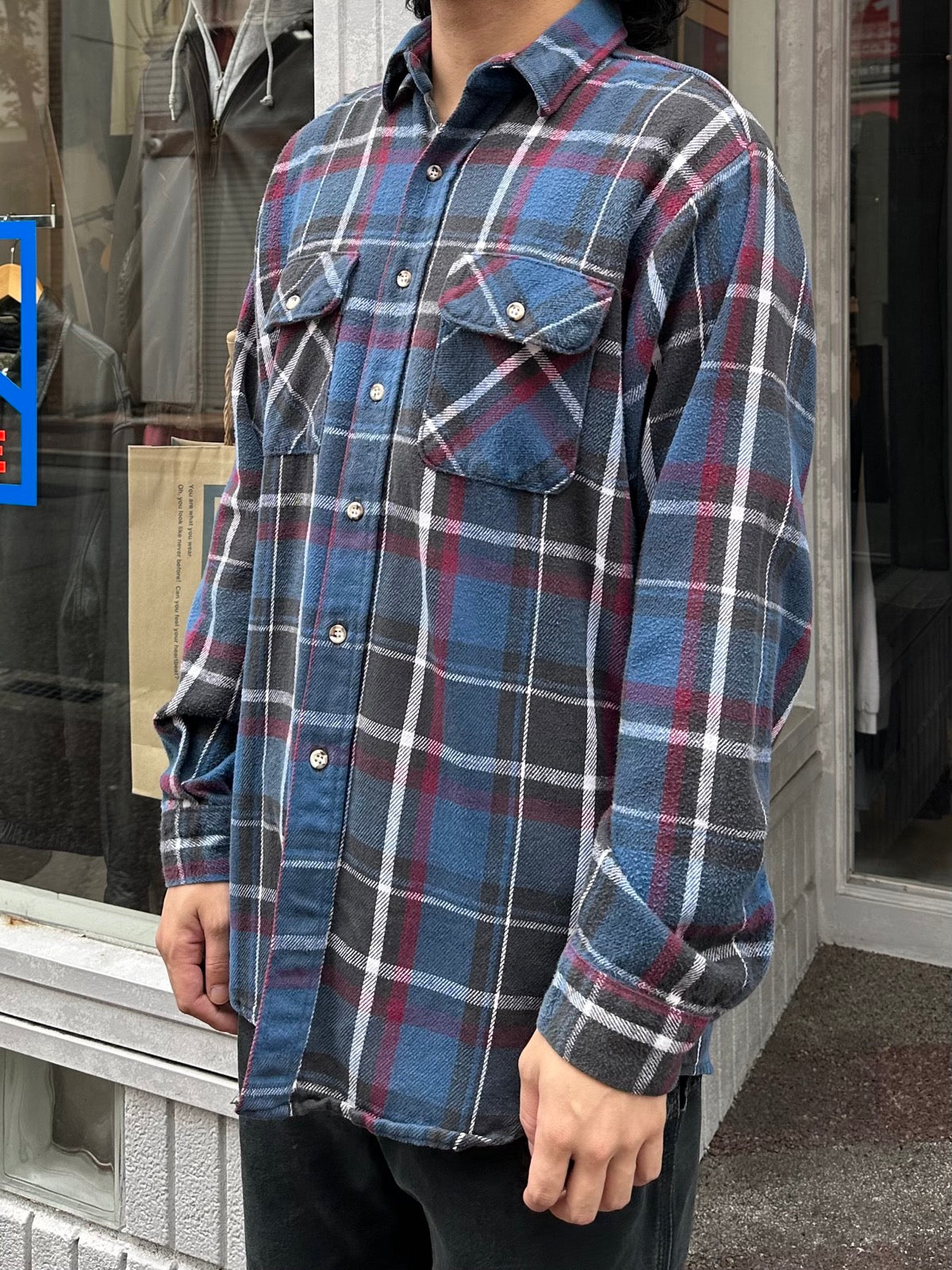 80's FIVE BROTHER USA製 フランネルシャツ