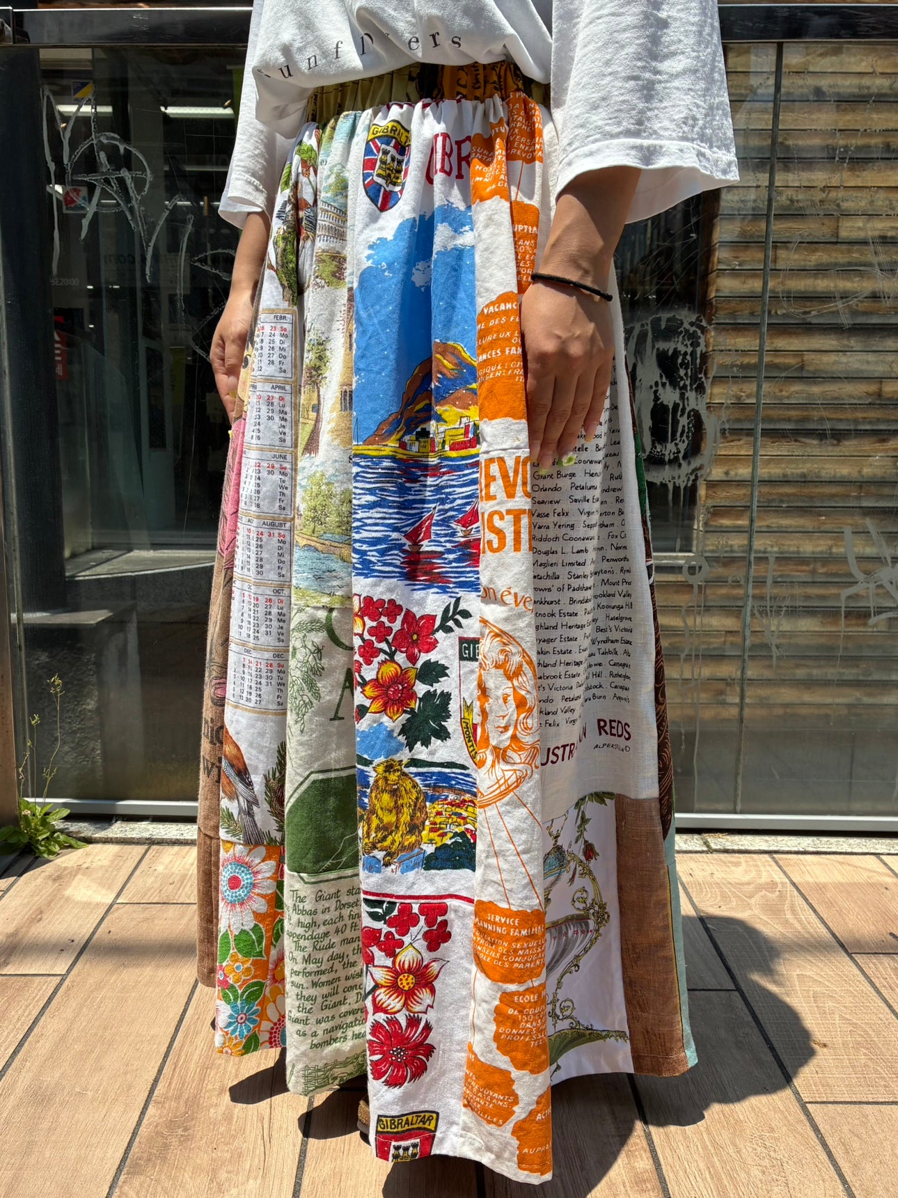REMAKE FABRIC PRINT SKIRT