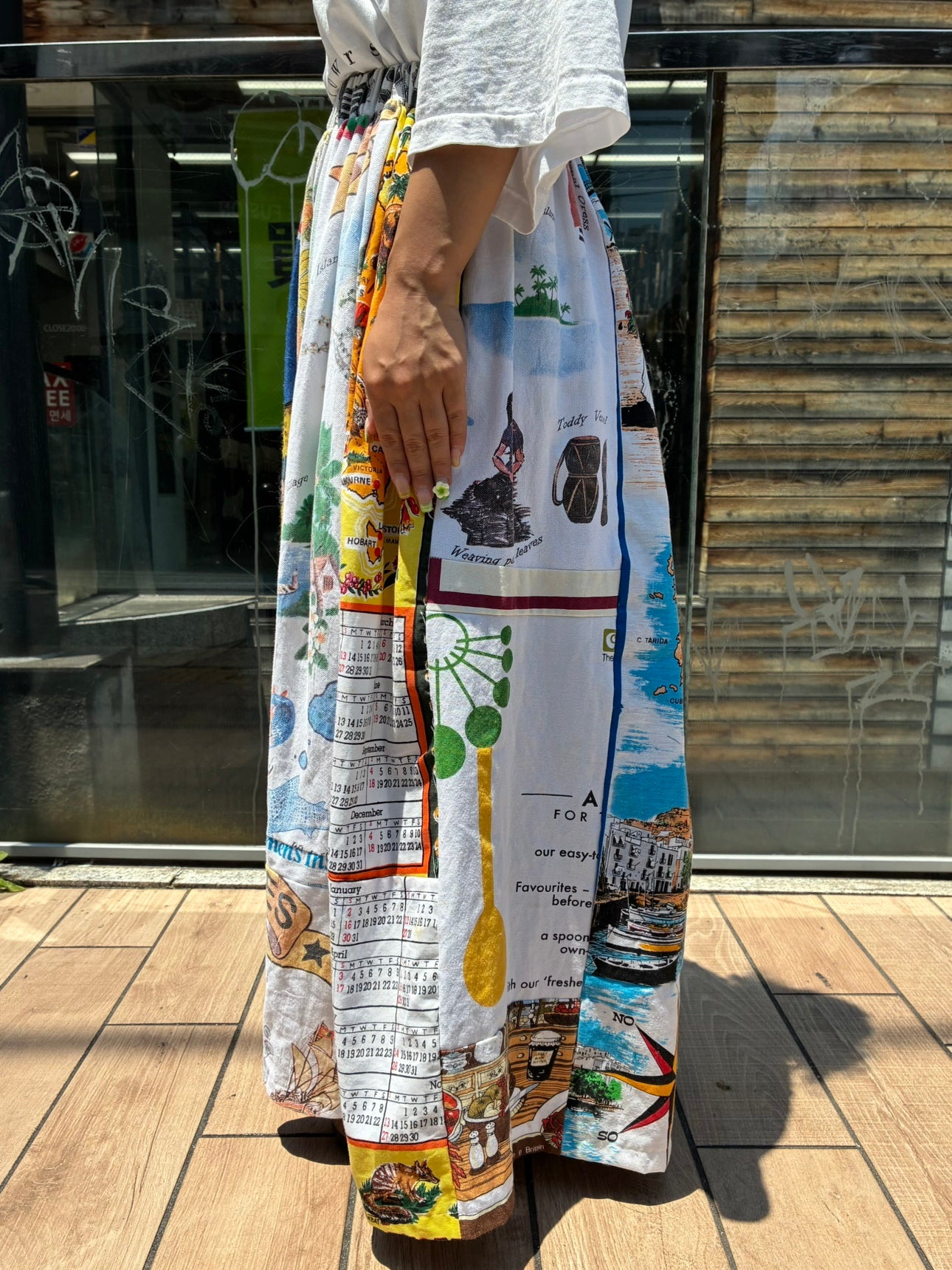 REMAKE FABRIC PRINT SKIRT
