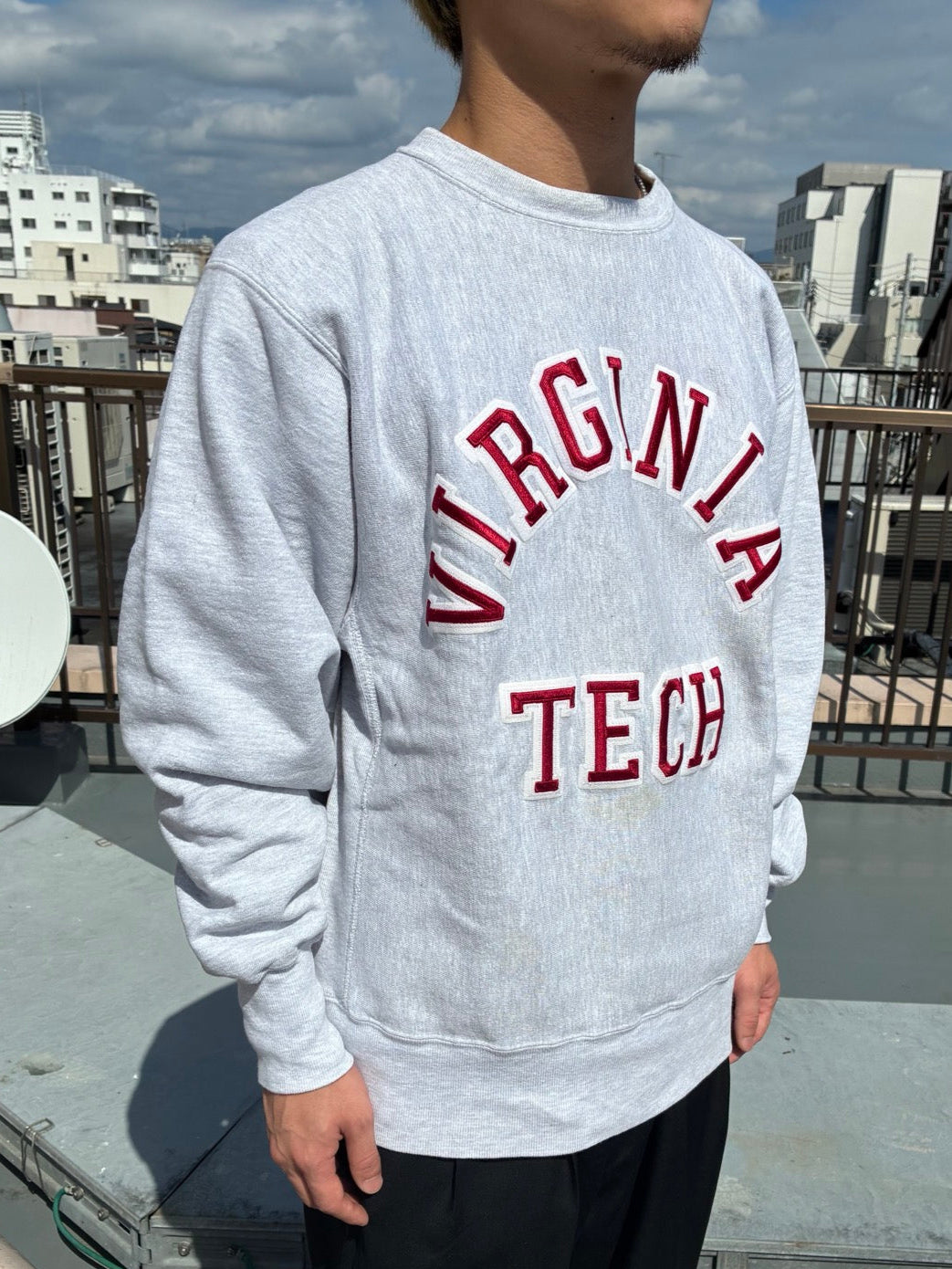 90's CHAMPION「VIRGINIA TECH」Reverse Weave USA製 カレッジスウェット