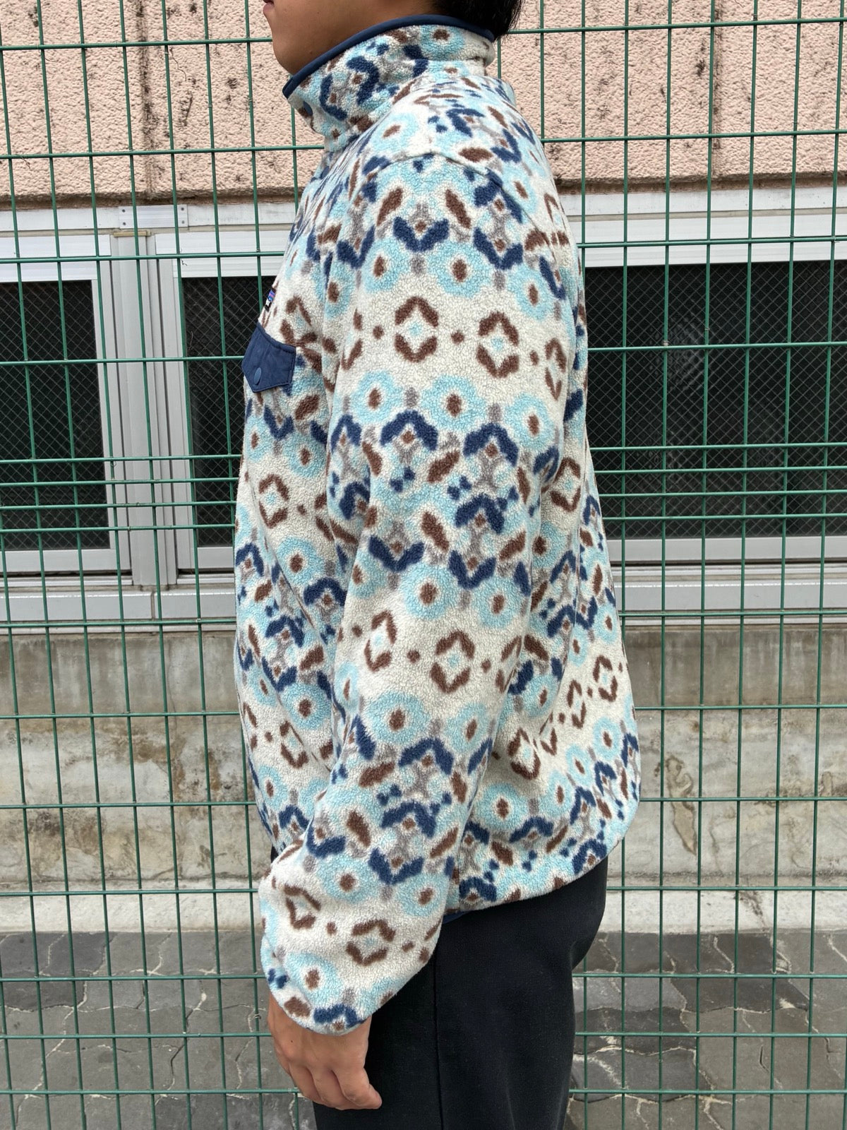10's PATAGONIA Synchilla Snap-T「ツンドラクラスター柄」フリースプルオーバー