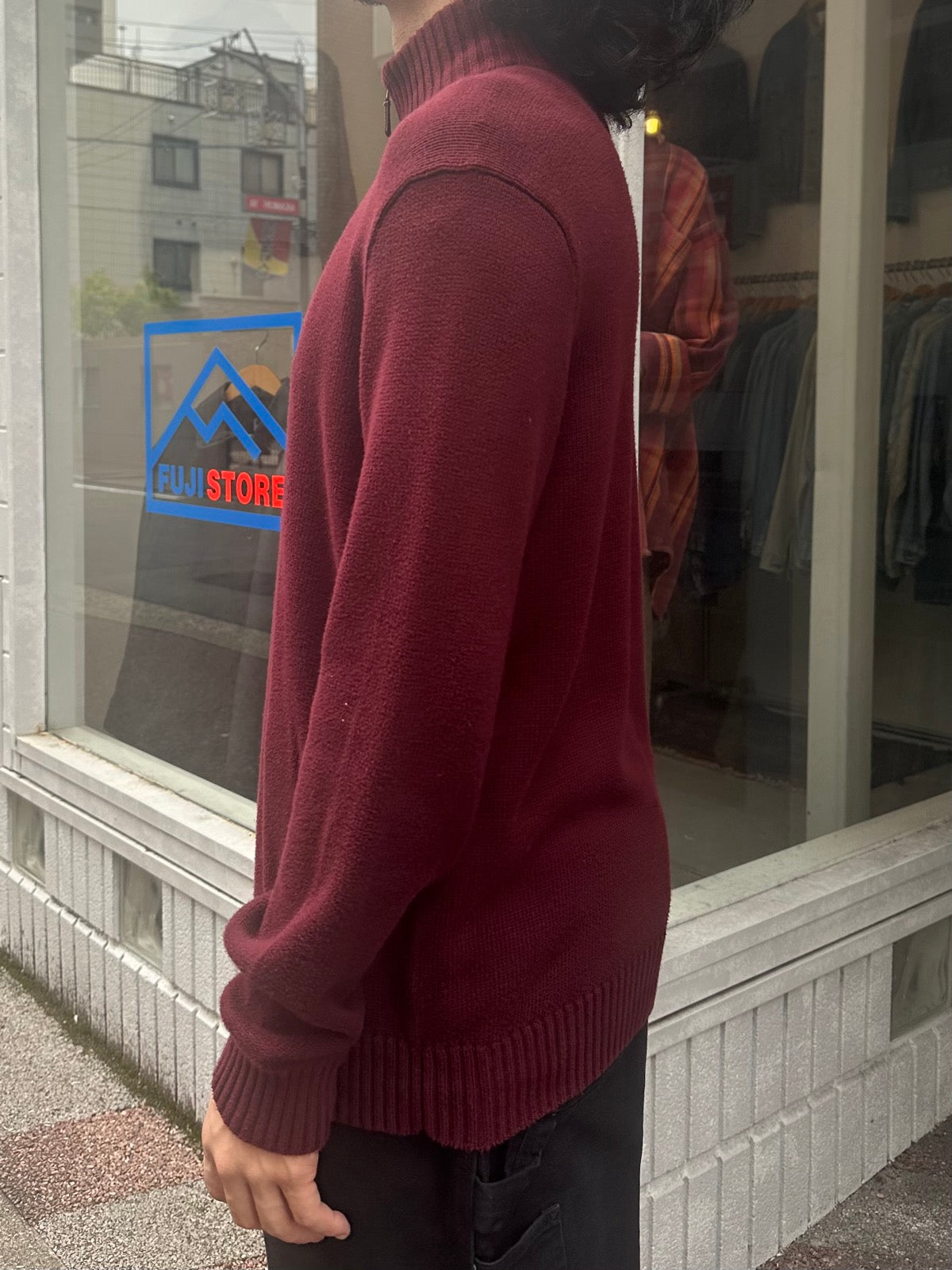 90's RALPH LAUREN ハーフジップニット