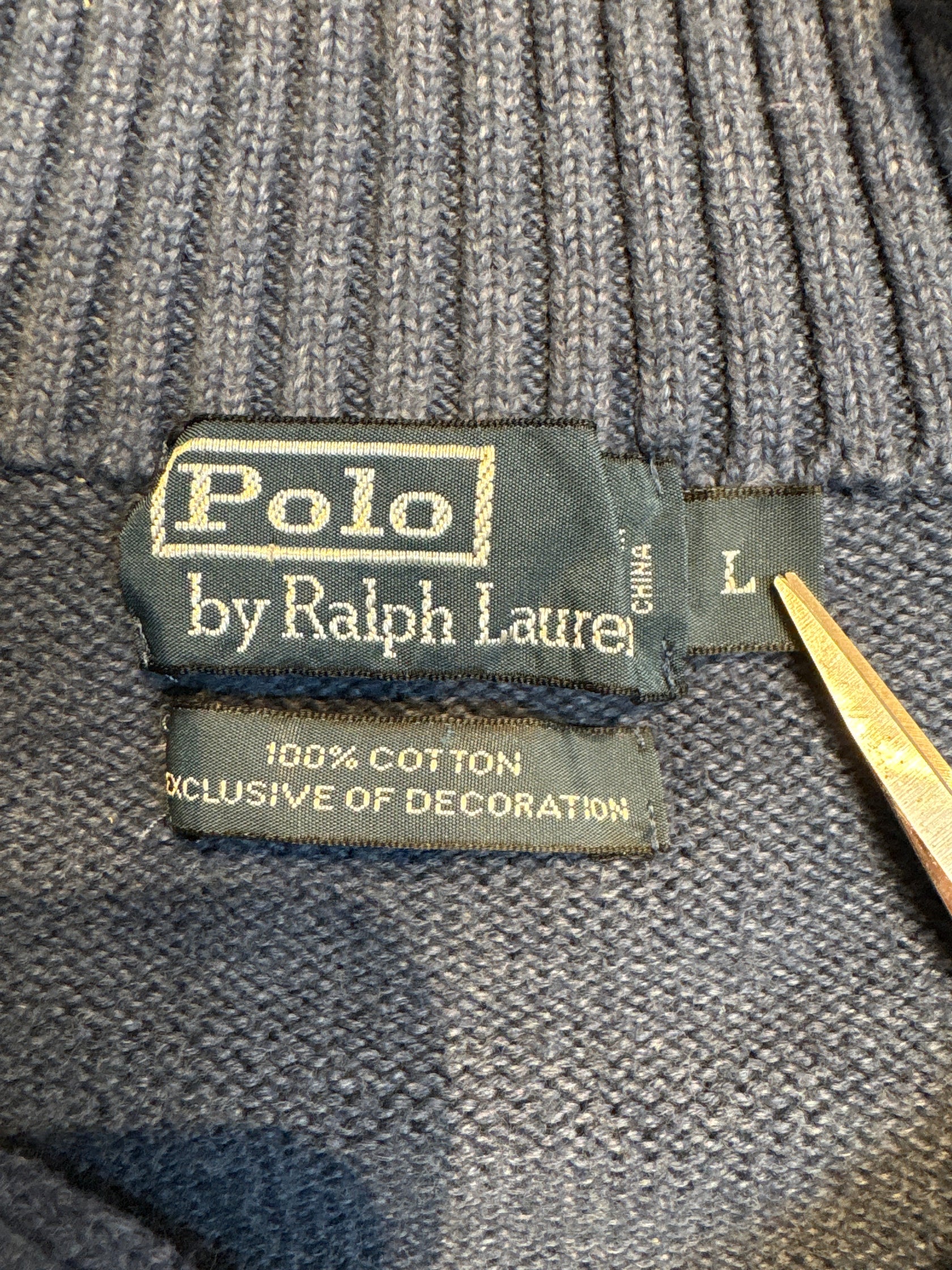 90's「RALPH LAUREN」ハーフジップニット