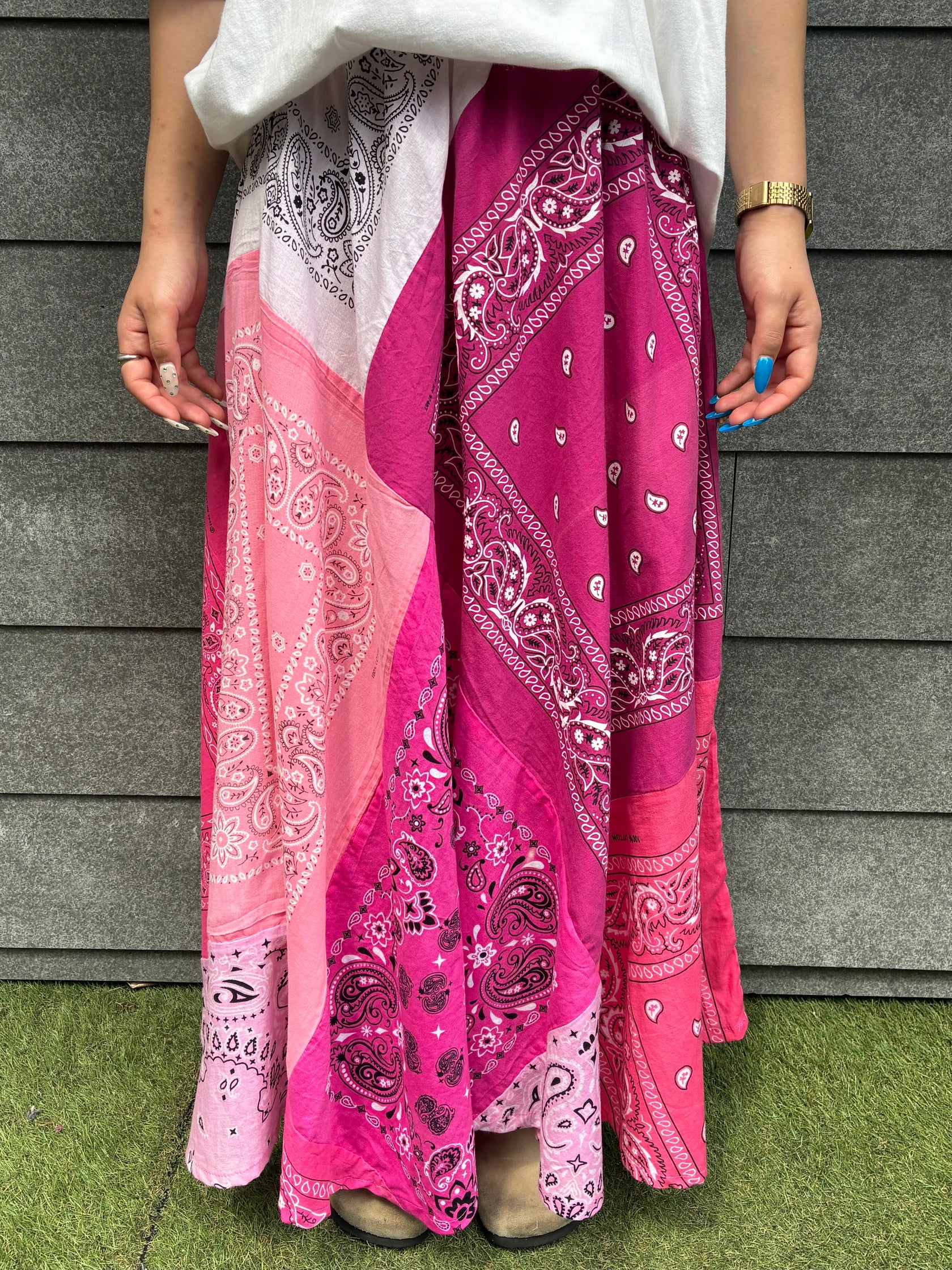 REMAKE 「bandana」パッチワークスカート