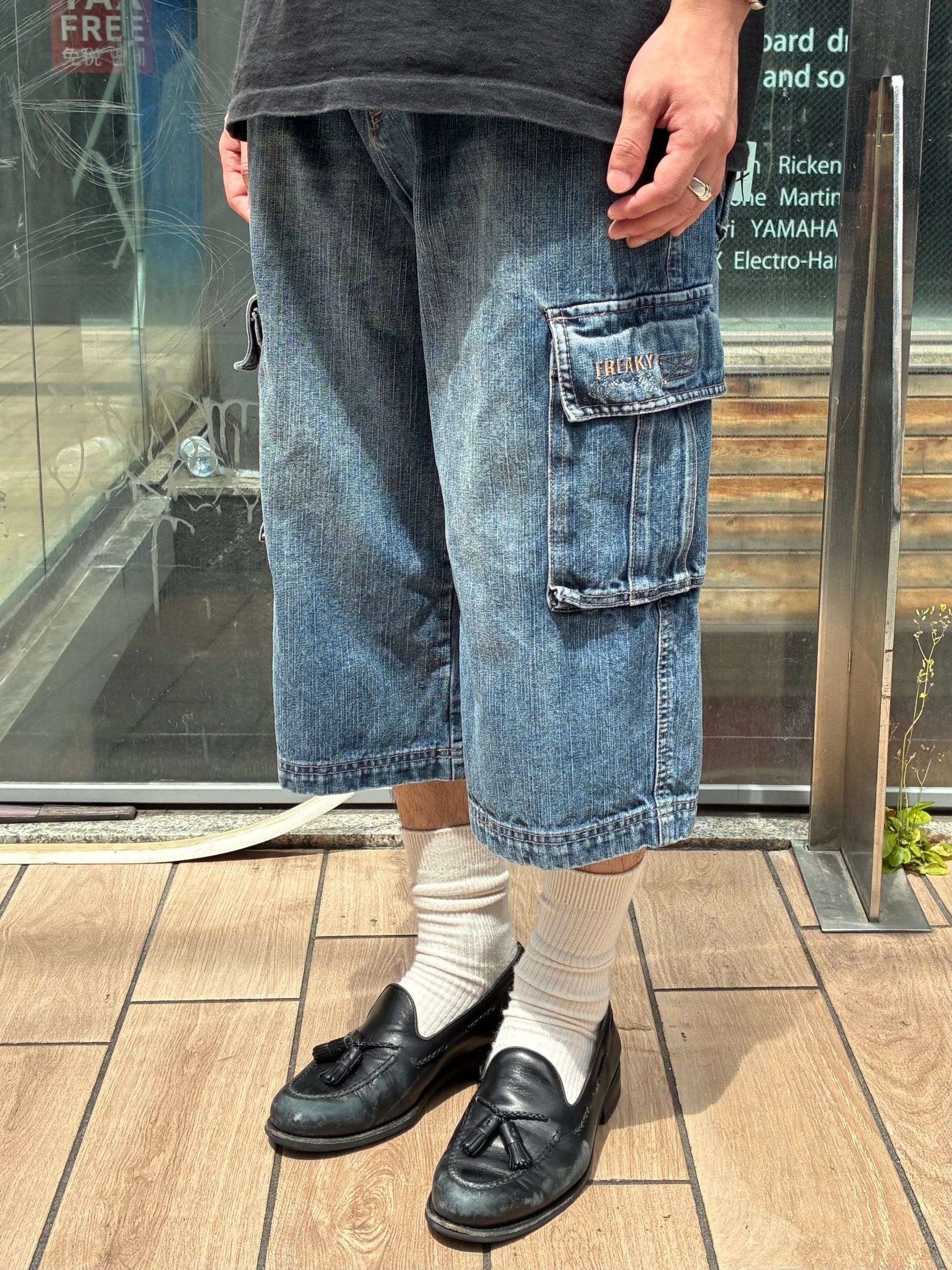 00's 「Beat wear」デニムカーゴショーツ
