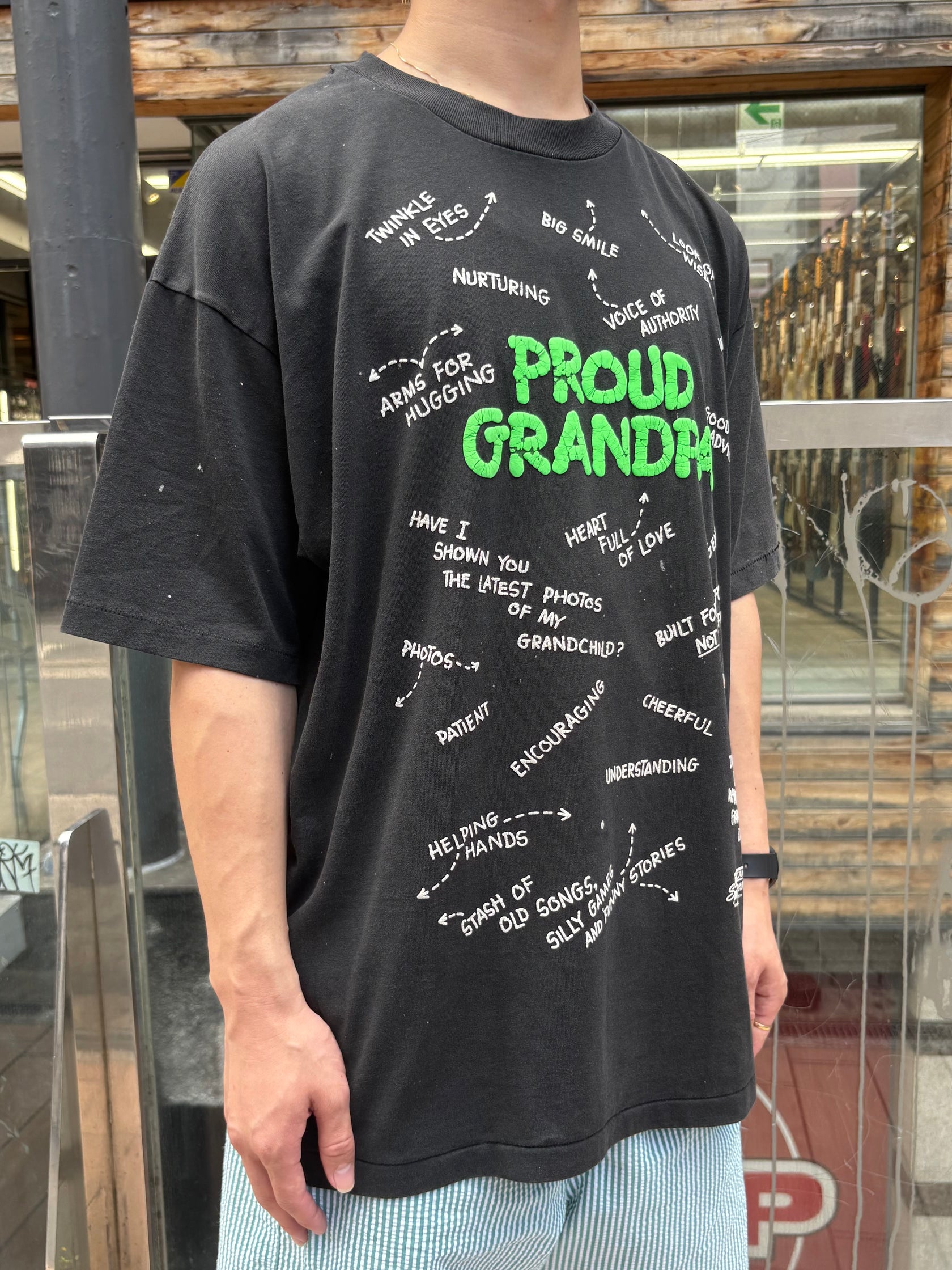 90's 「Proud Grandpa」 グラフィックTシャツ