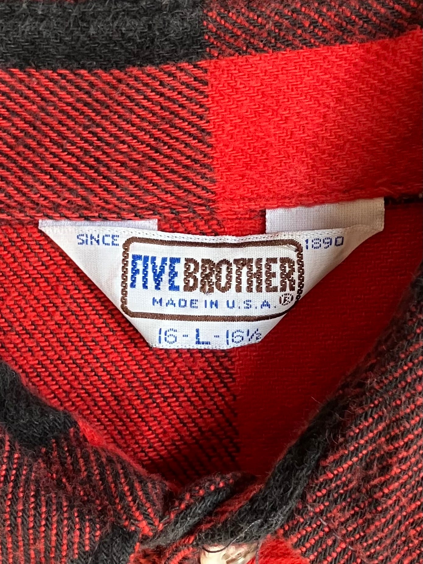 80's FIVE BROTHER USA製 ネルシャツ