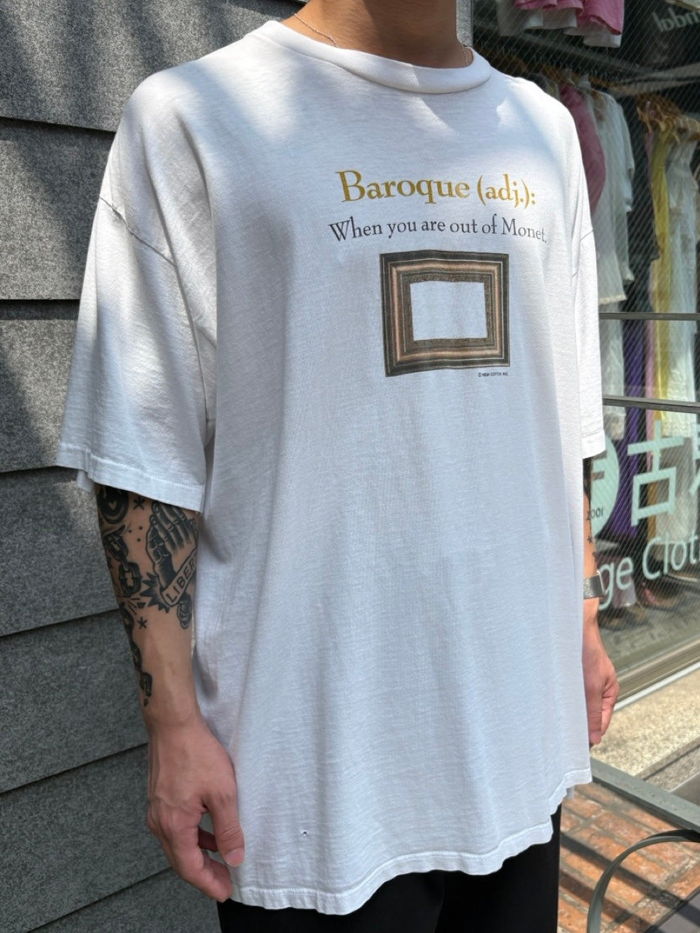 90's High Cotton, Inc.「When you are out of Monet.」USA製 アートTシャツ