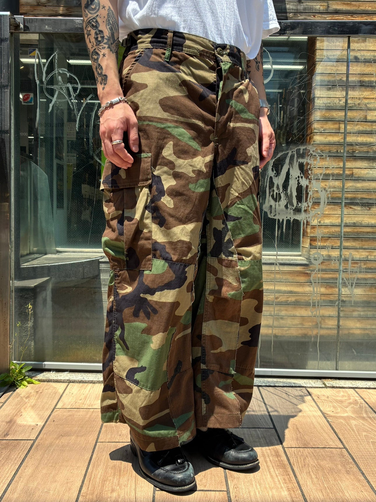 REMAKE WIDE ARMY PANTS