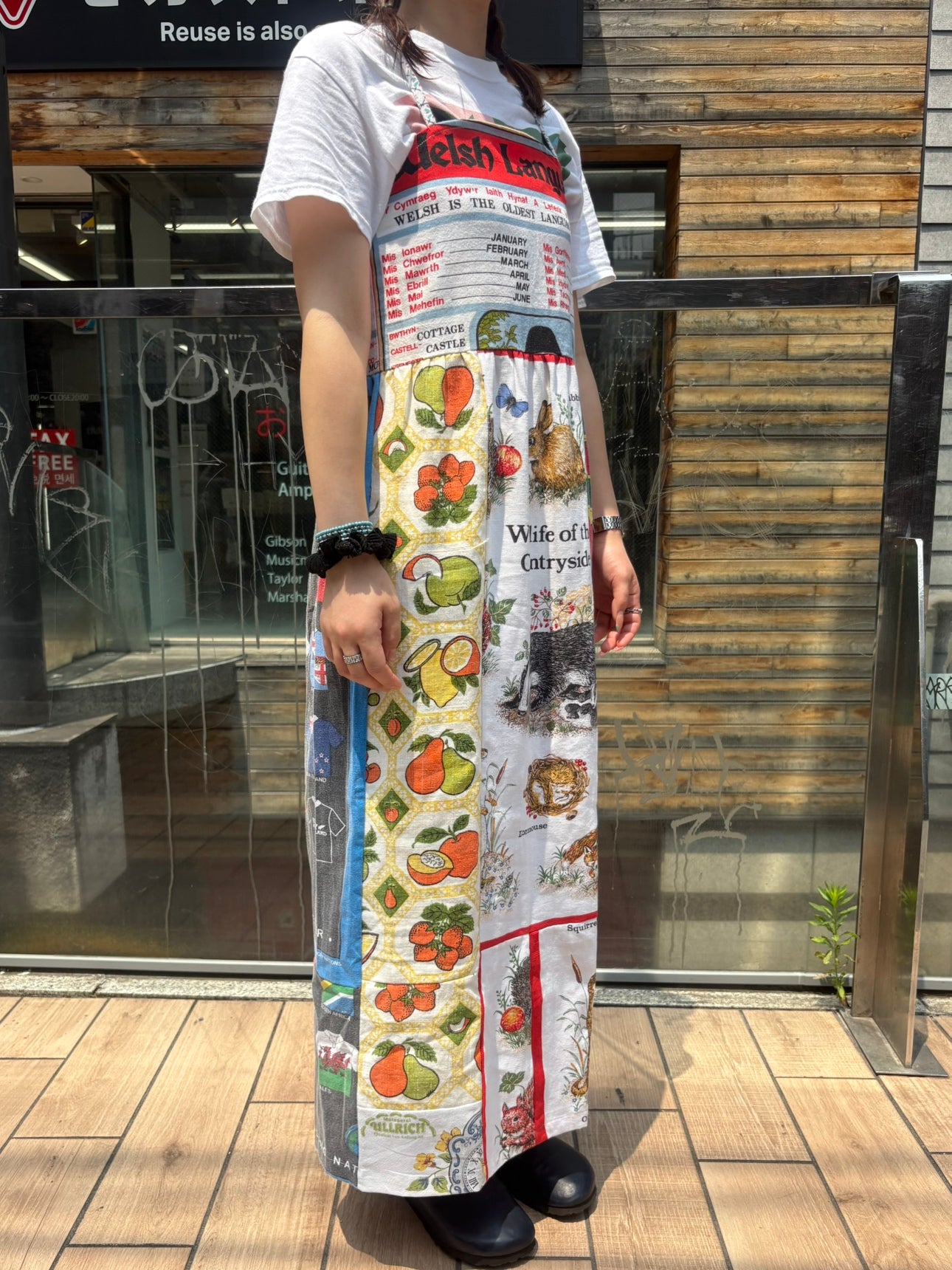 REMAKE FABRIC PRINT ONEPIECE