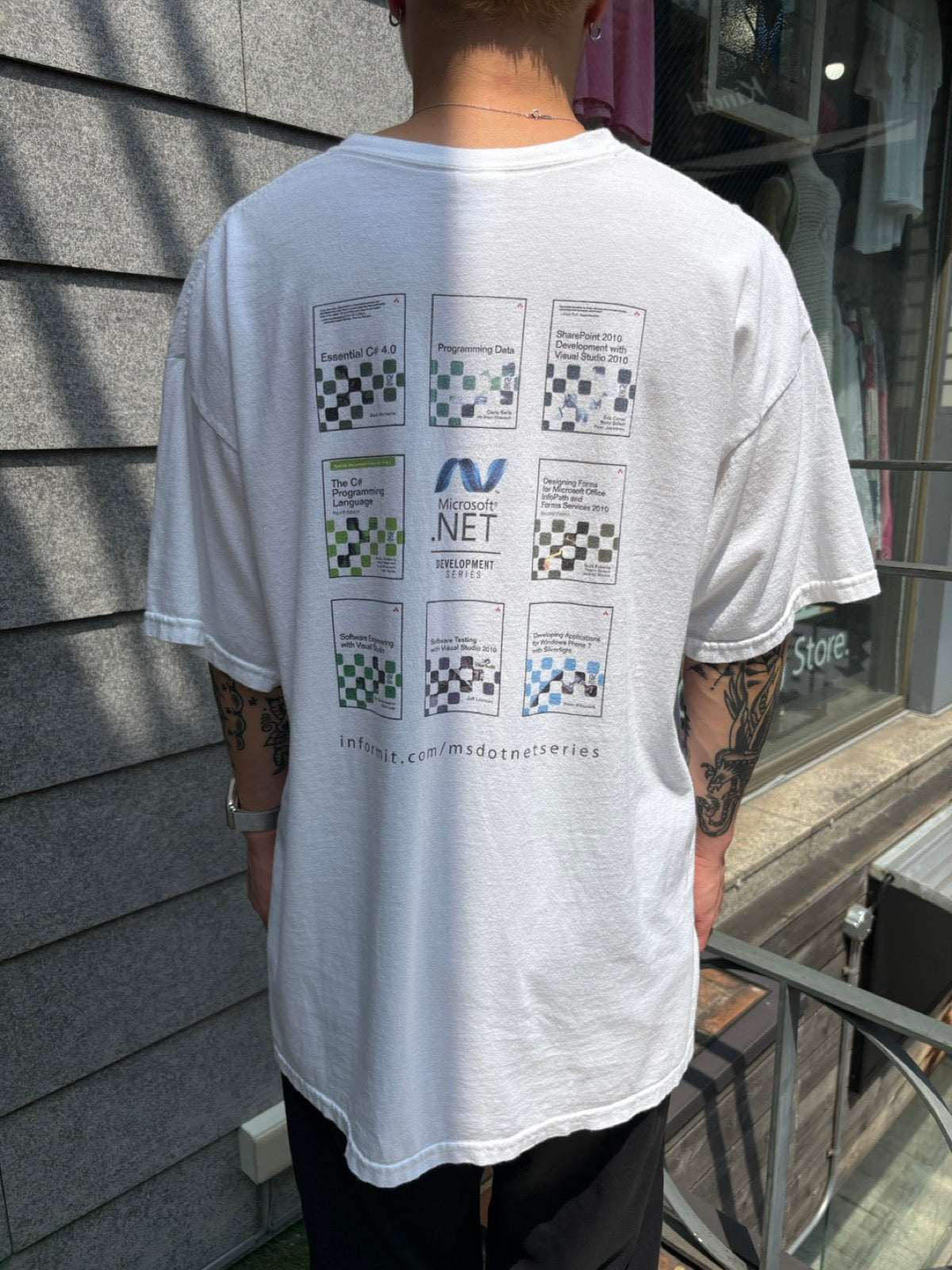 00's Microsoft.NET「ONE LINE OF CODE」企業Tシャツ