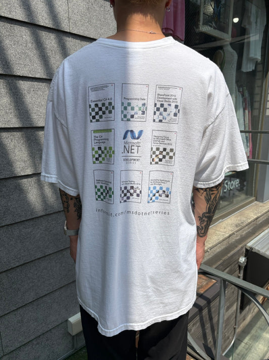 00's Microsoft.NET「ONE LINE OF CODE」企業Tシャツ