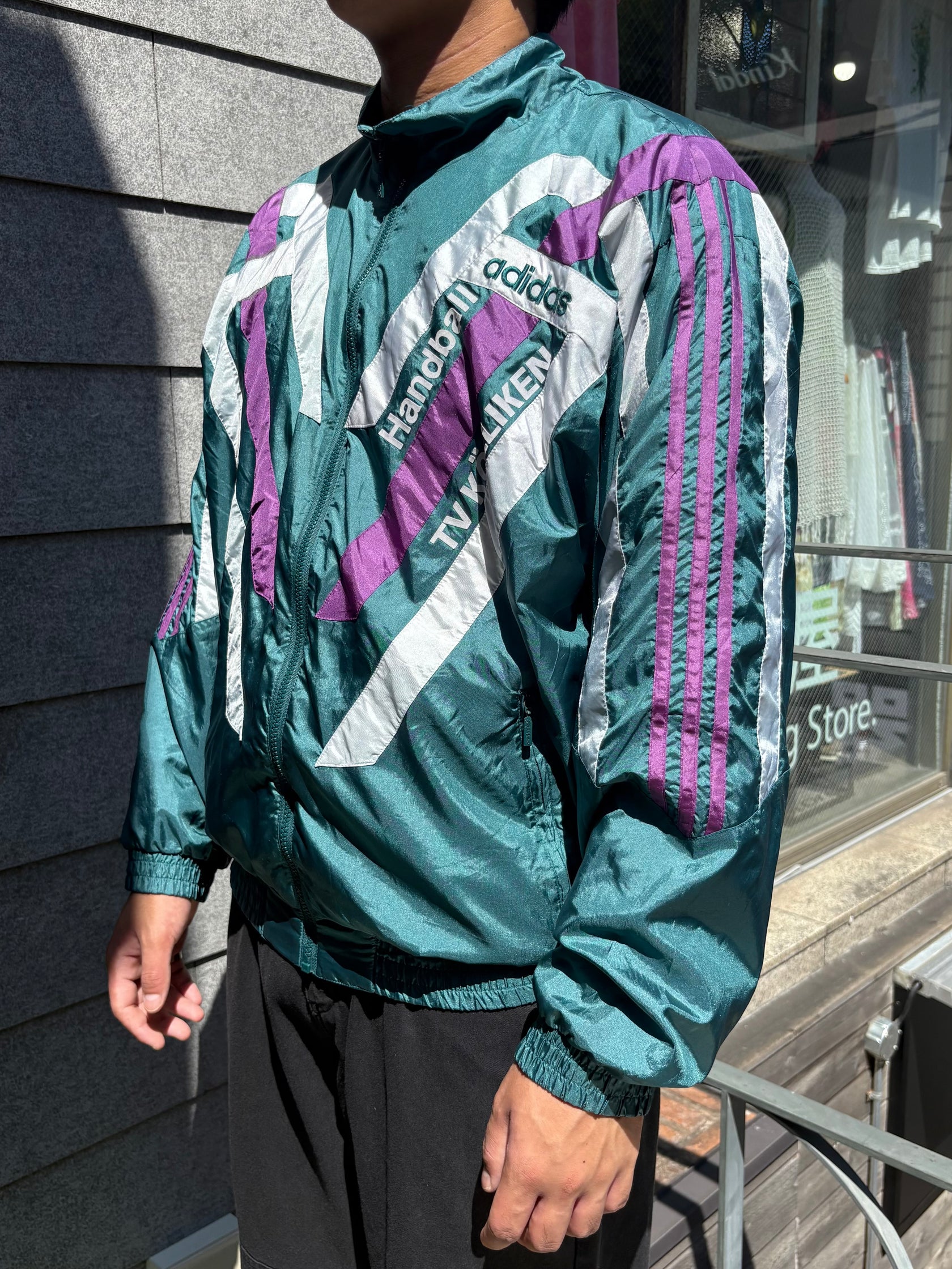 90's adidas「handball team」ナイロンジャケット