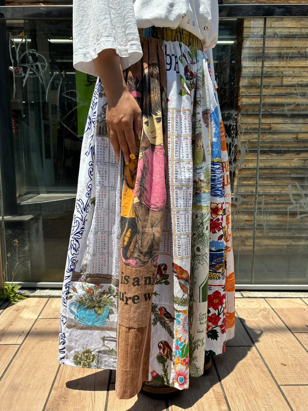 REMAKE FABRIC PRINT SKIRT
