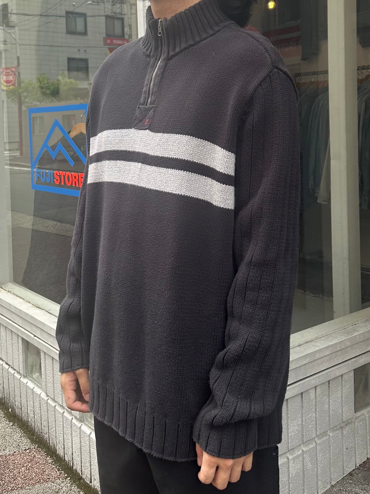 90's RALPH LAUREN ハーフジップニット
