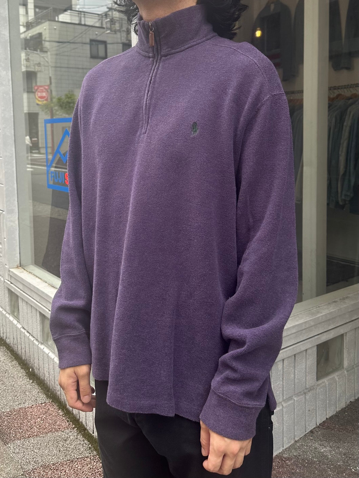 90's RALPH LAUREN ハーフジップニット