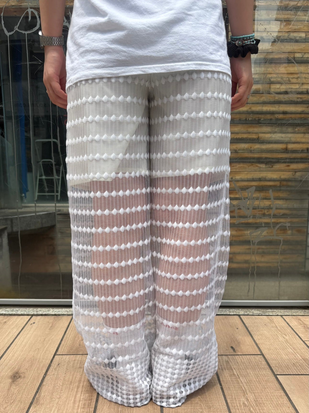 REMAKE LACE PANTS