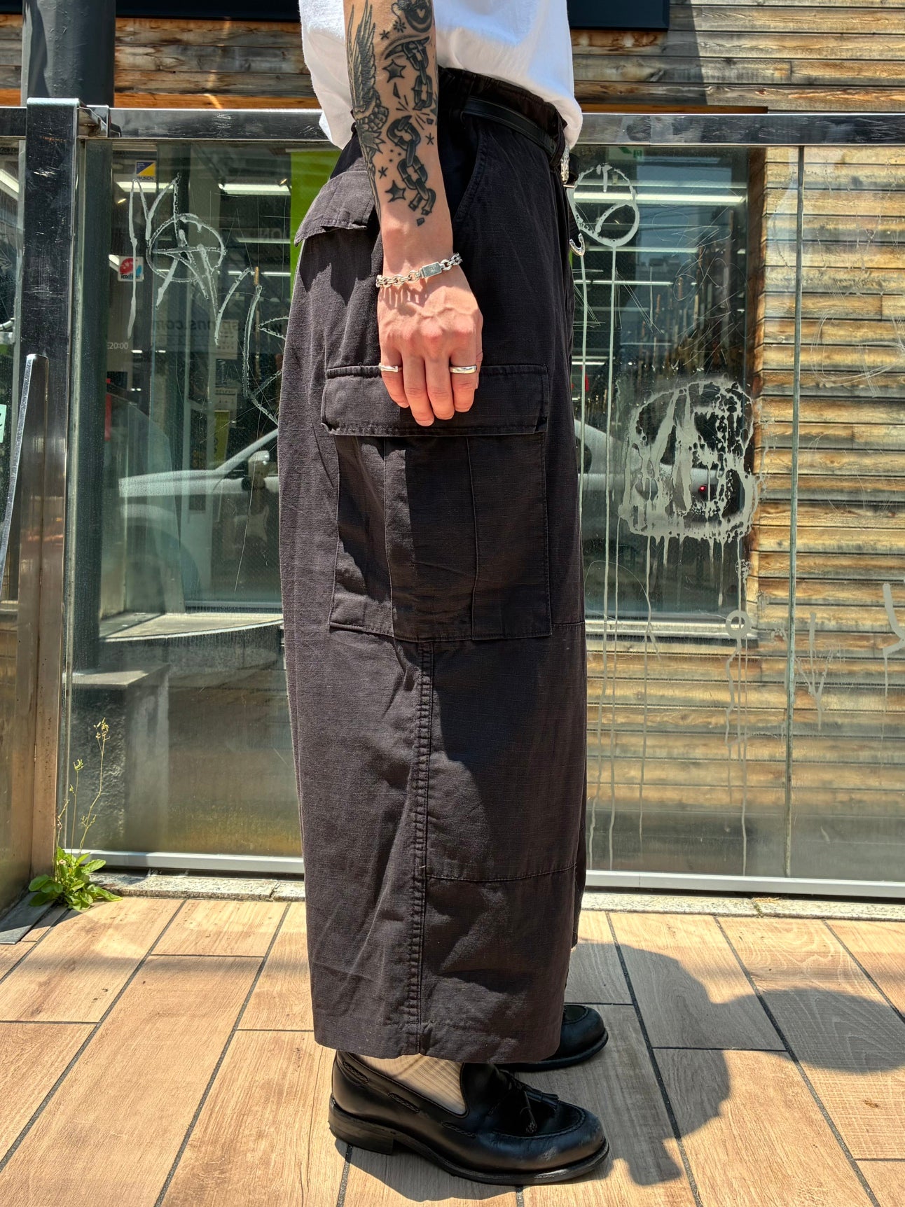 REMAKE WIDE CARGO WORK PANTS