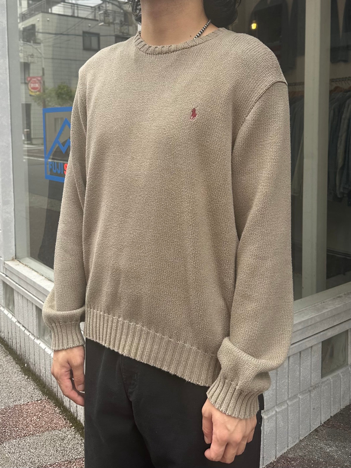 90's RALPH LAUREN ワンポイントニット
