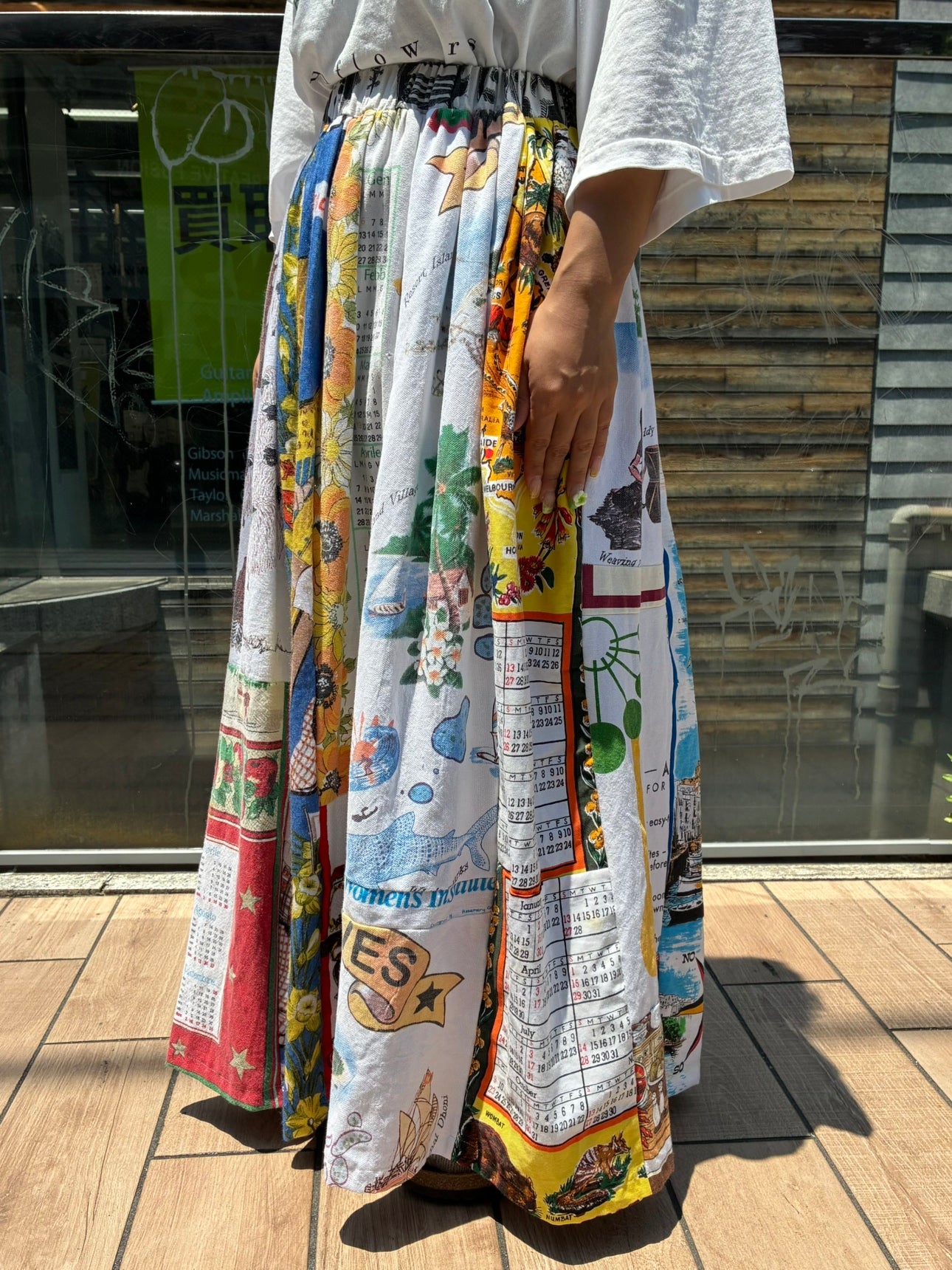 REMAKE FABRIC PRINT SKIRT