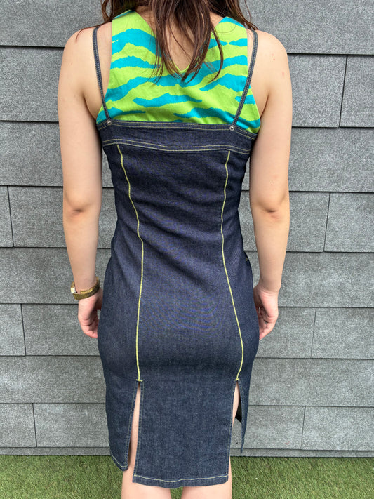 00's~10's「Fiorucci Safety Jeans」デニムキャミソールワンピース