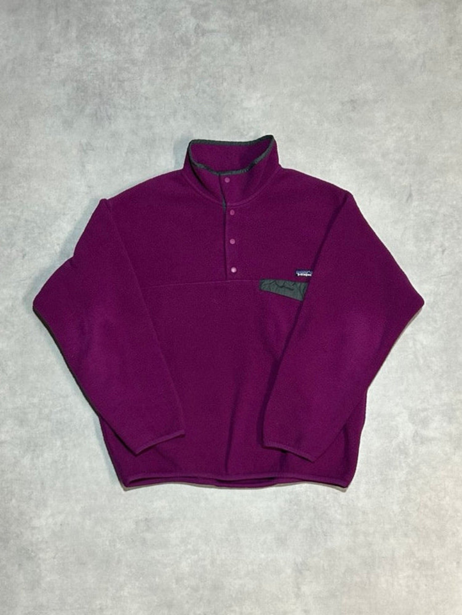 定番✨パタゴニア SYNCHILLA Snap-T フリース パープル M 90's PATAGONIA 「Synchilla Snap-T」USA製 フリースプルオーバー