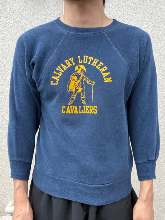60's「CALVARY LUTHERAN CAVALIERS」 カレッジプリントスウェット