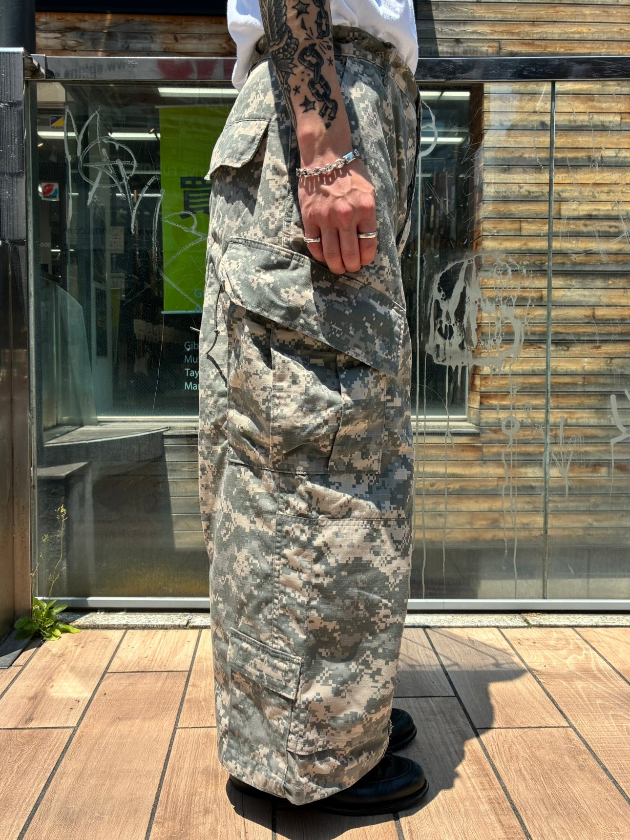 REMAKE WIDE ARMY PANTS