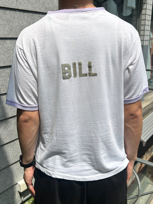80's Walt Disney World 「白足ミッキーBILLネーム」キャラクターTシャツ