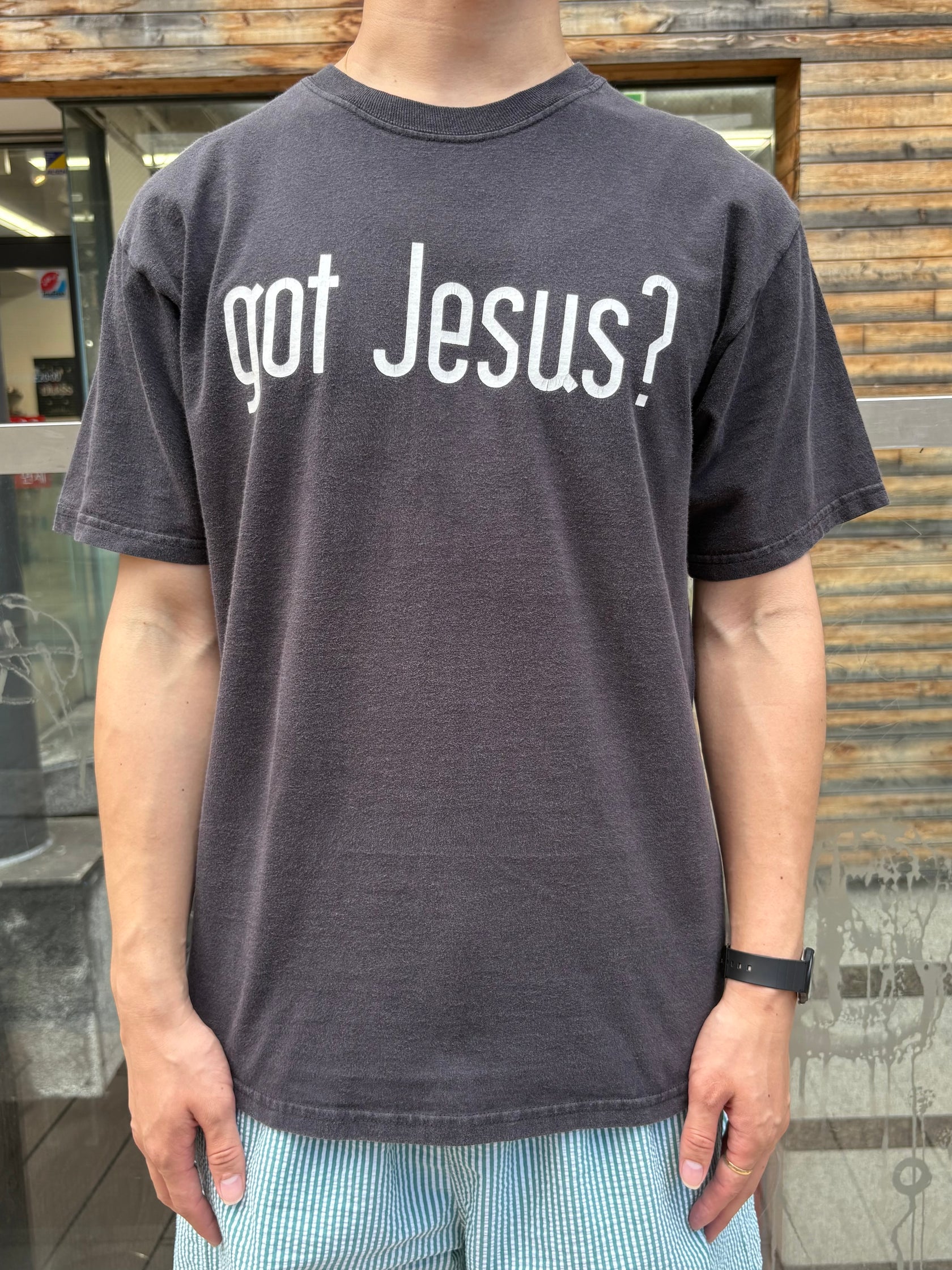 90's「got jesus」グラフィックTシャツ