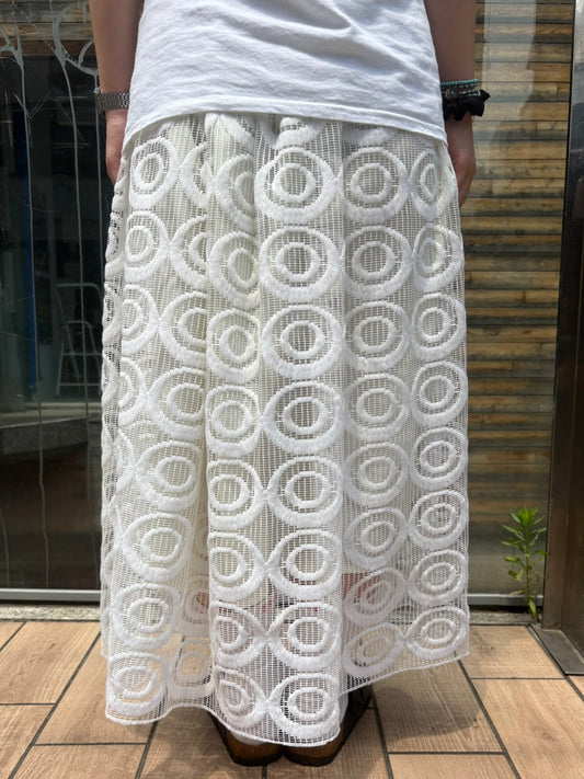REMAKE LACE LONG SKIRT