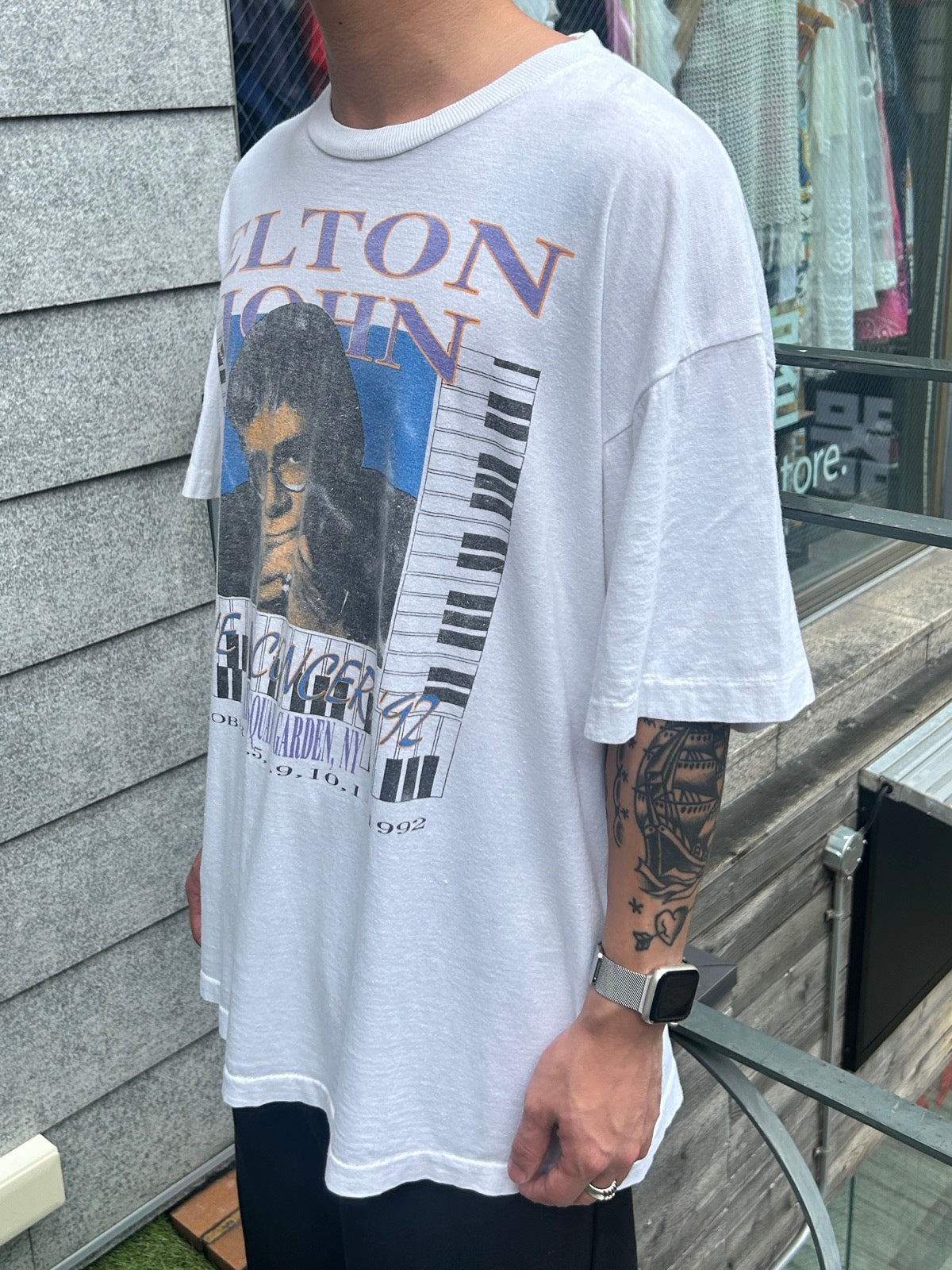 90's Eiton John「Madison Square Garden Concert」バンドTシャツ