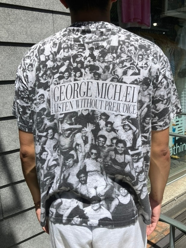 90's George Michael「Listen Without Prejudice 」USA製 総柄Tシャツ