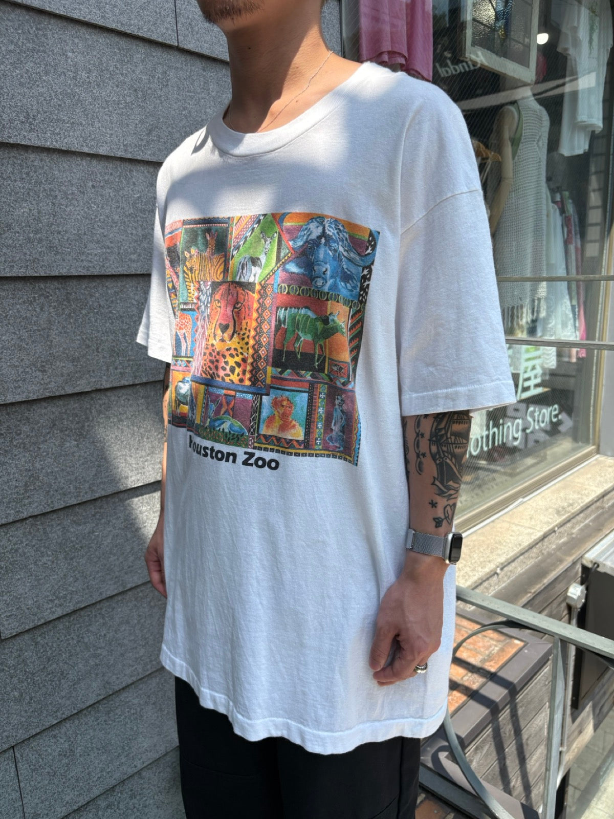90's「Houston Zoo」USA製 グラフィックTシャツ