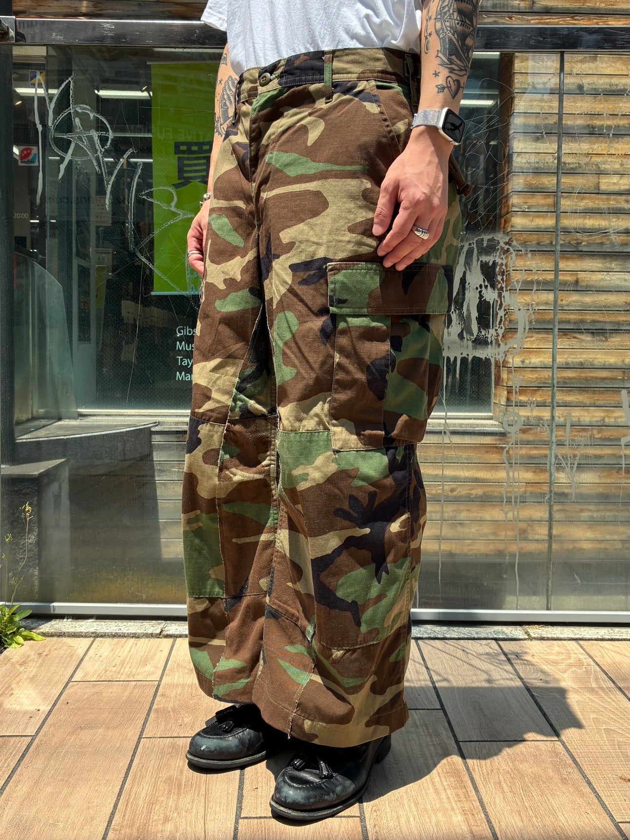 REMAKE WIDE ARMY PANTS