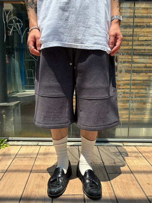 REMAKE  SWEATS DOUBLE KNEE SHORTS