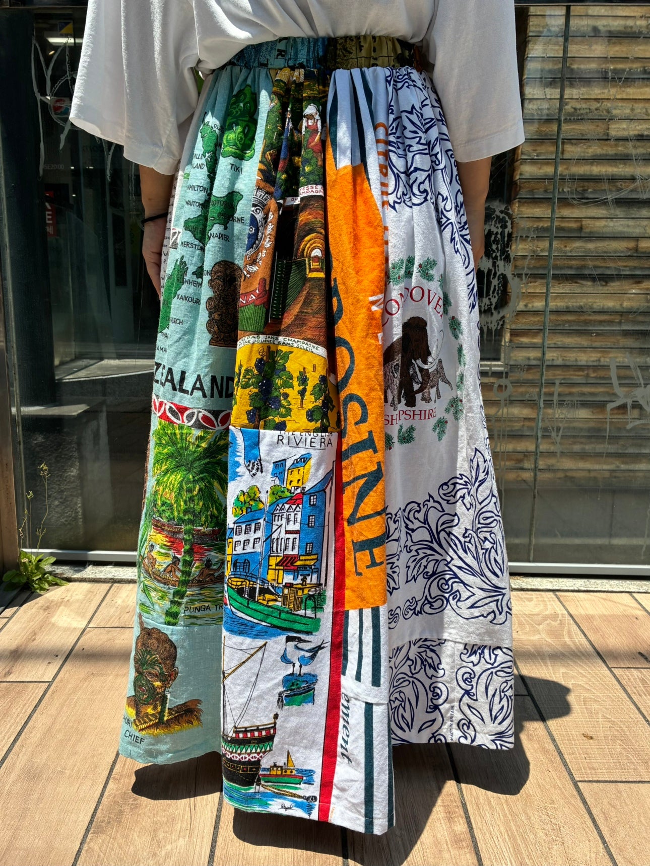 REMAKE FABRIC PRINT SKIRT