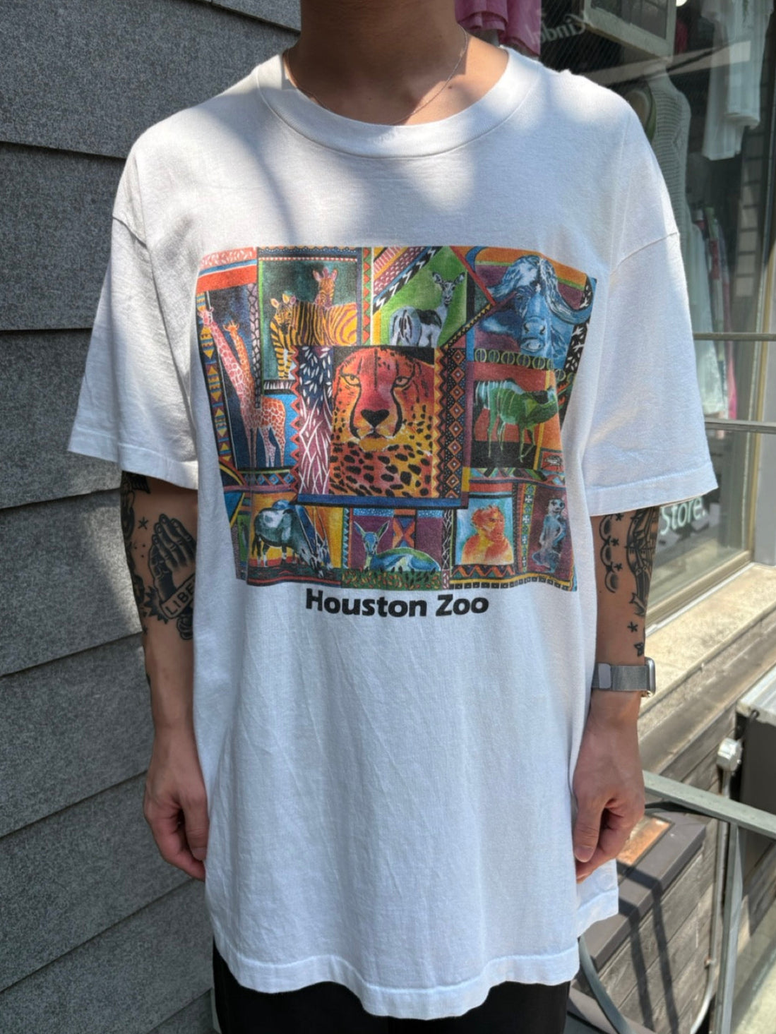 90's「Houston Zoo」USA製 グラフィックTシャツ